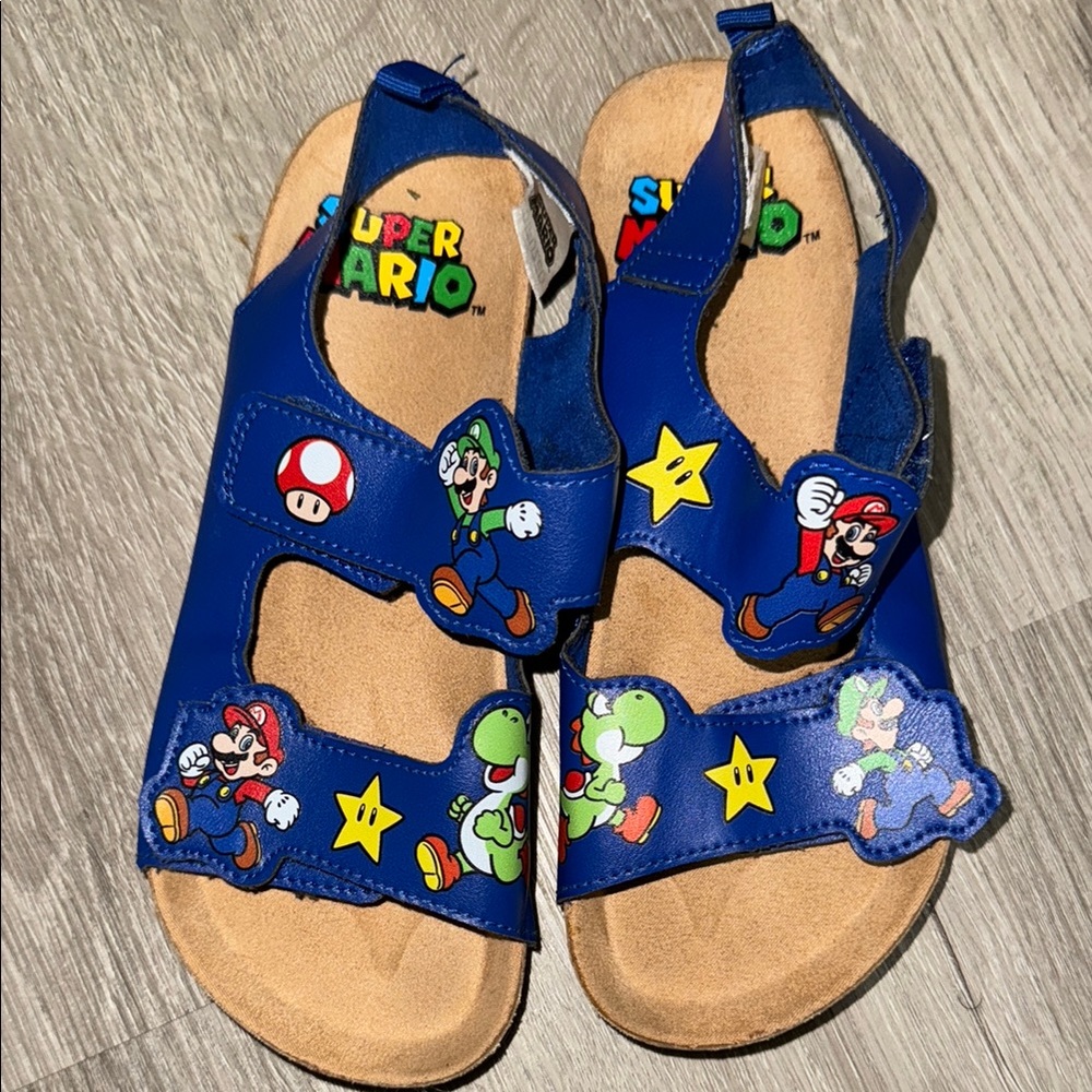 H&M Nintendo Super Mario Kids Sandals - Blue and Tan
